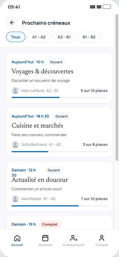 SupEducation mobile app — Discover
