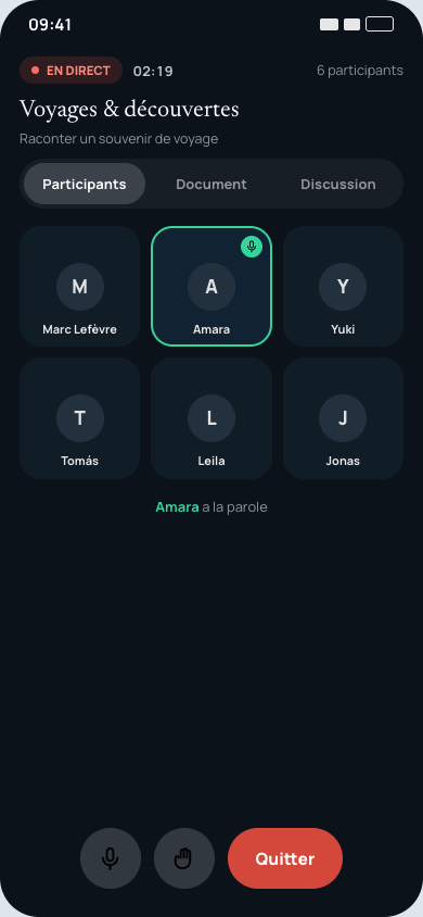 SupEducation mobile app — Live session